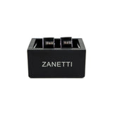 Gemelos Zanetti Plateado/Negro para Caballeros WSL-C5