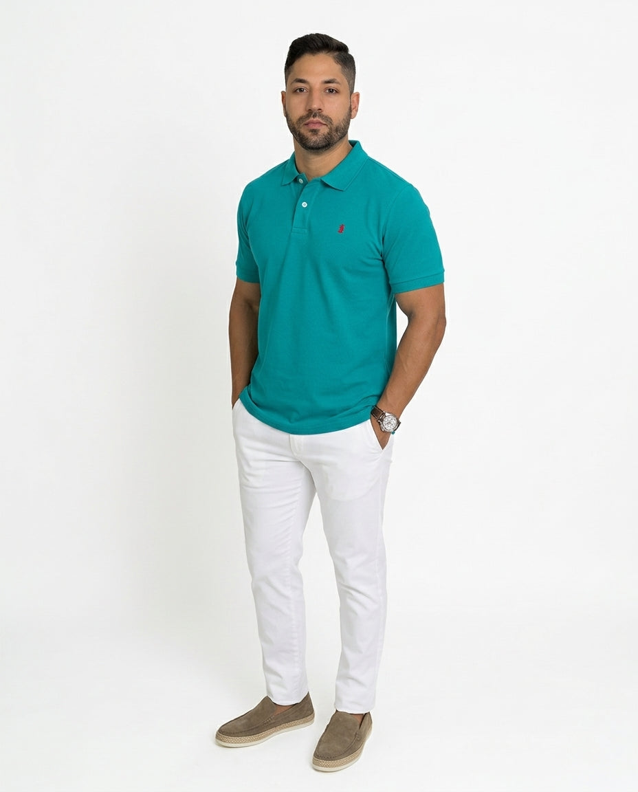 Poloshirt 1492 Mangas Cortas Liso Para Caballeros