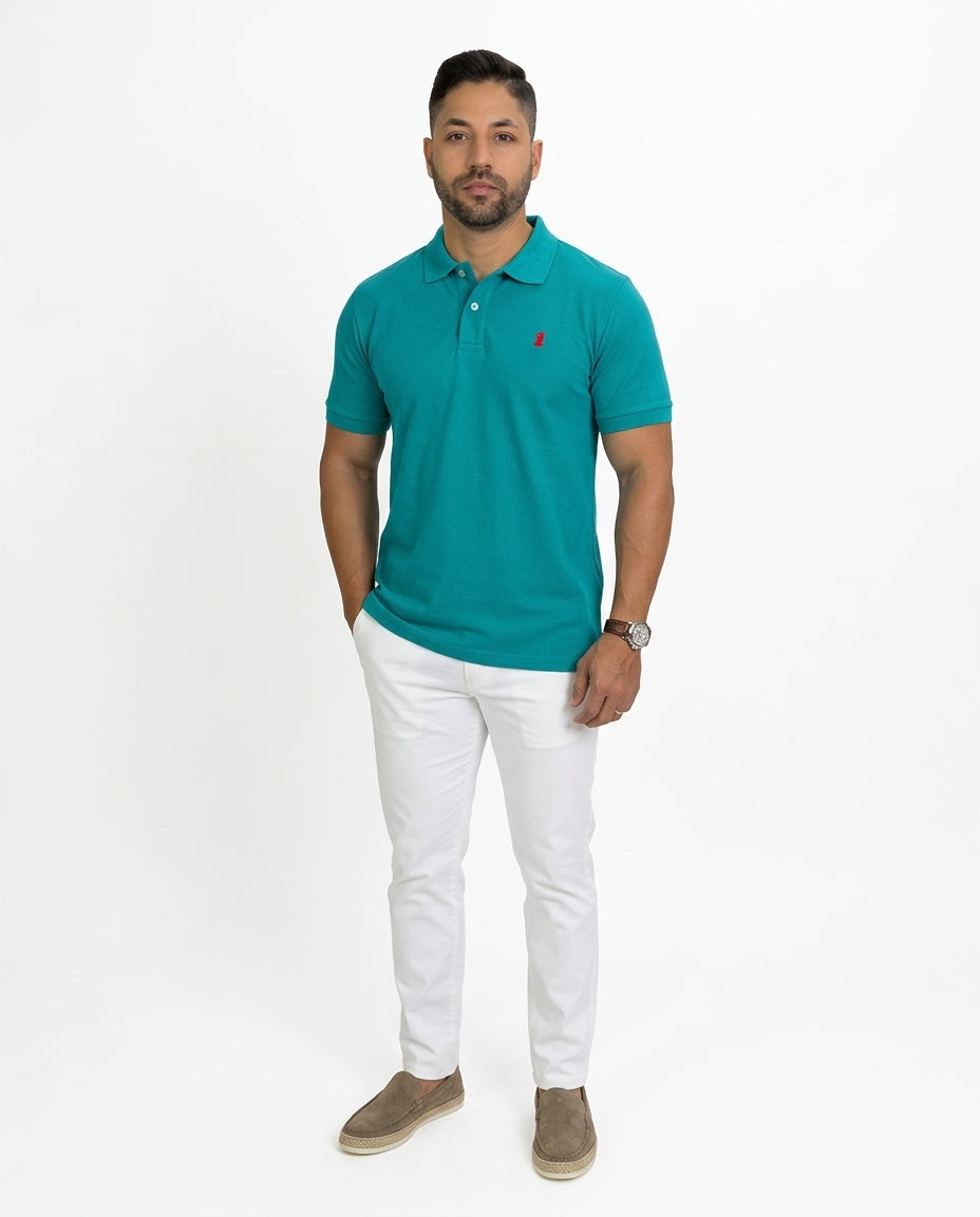 Poloshirt 1492 Mangas Cortas Liso Para Caballeros