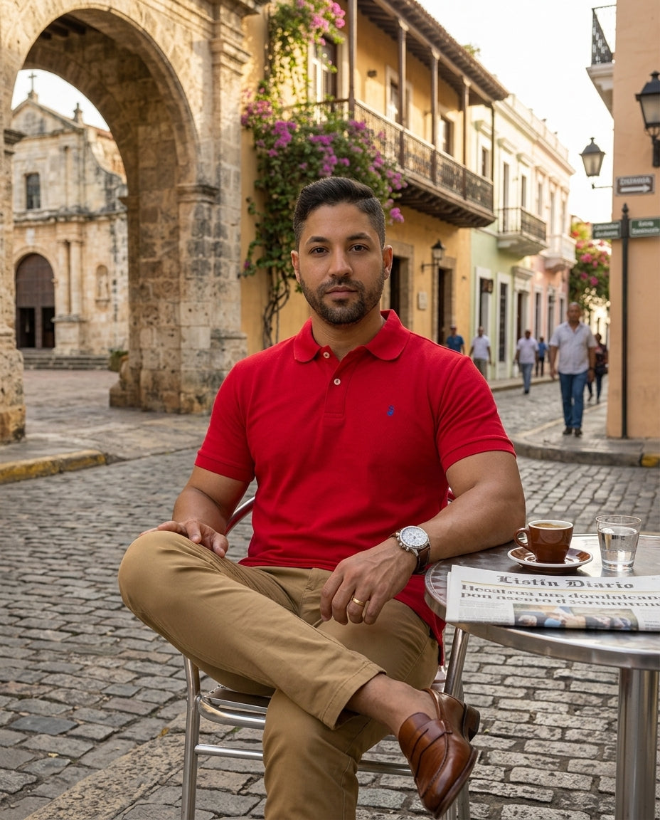 Poloshirt 1492 Mangas Cortas Liso Para Caballeros