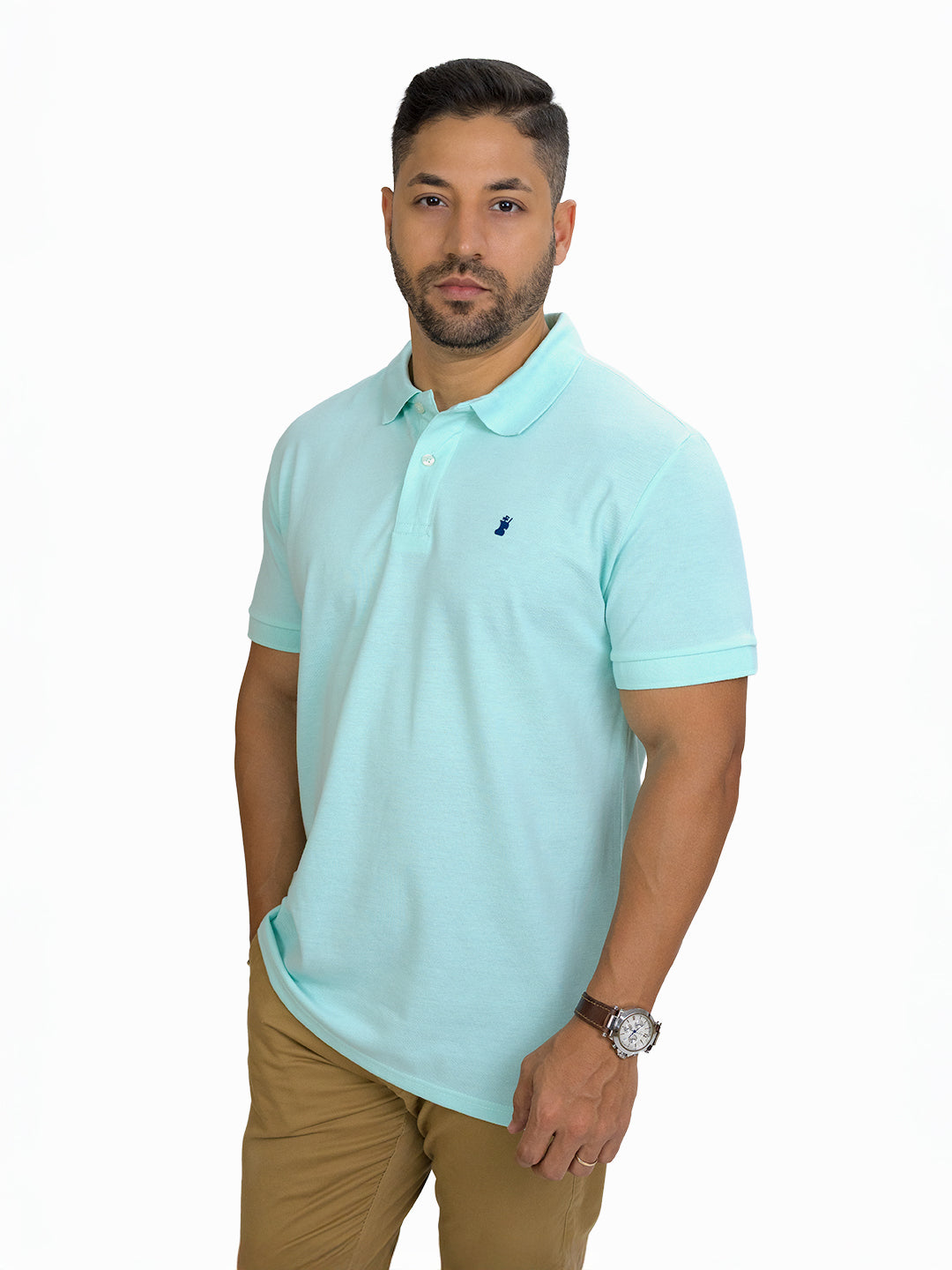 Poloshirt 1492 Mangas Cortas Liso Para Caballeros