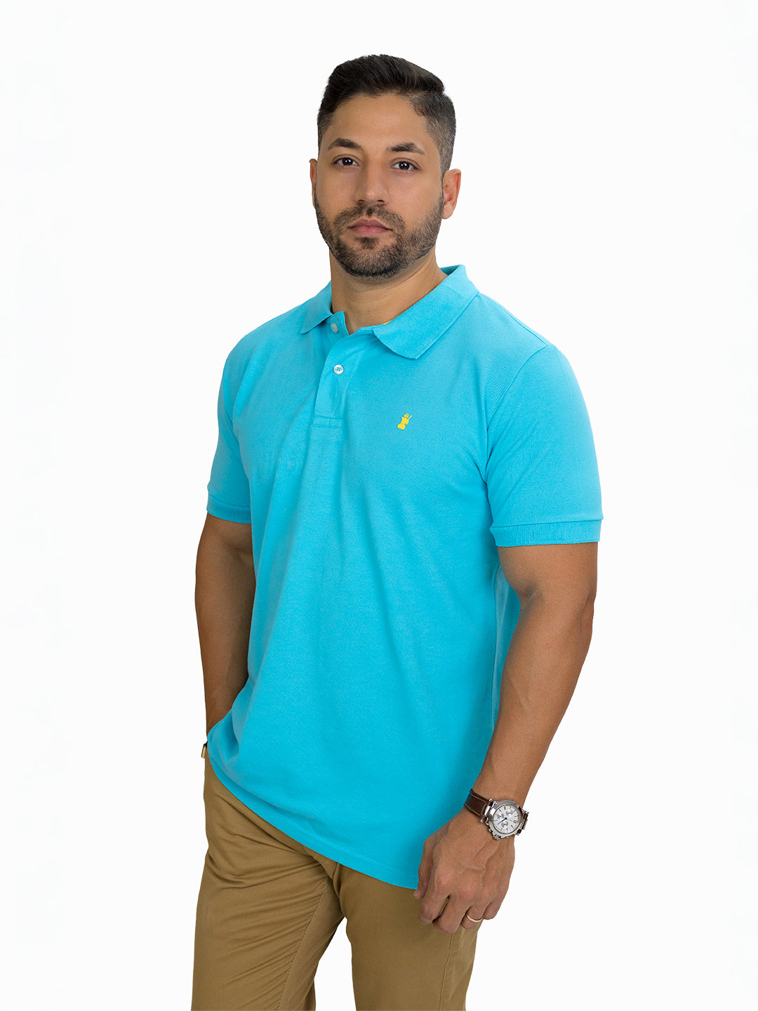 Poloshirt 1492 Mangas Cortas Liso Para Caballeros