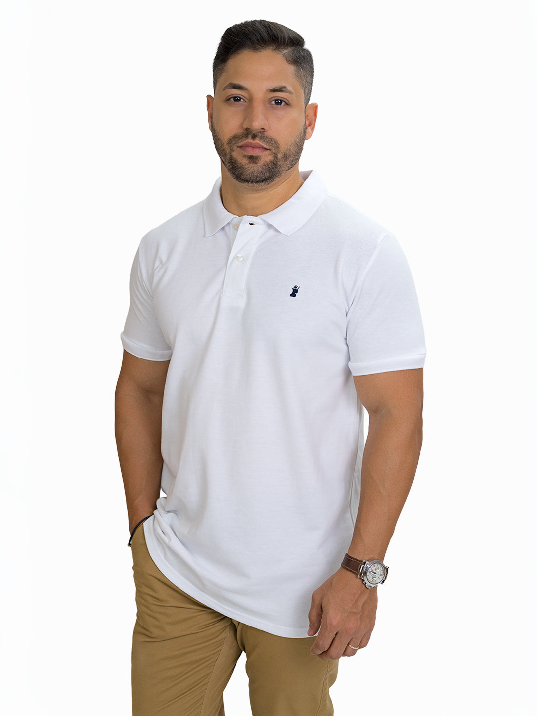 Poloshirt 1492 Mangas Cortas Liso Para Caballeros