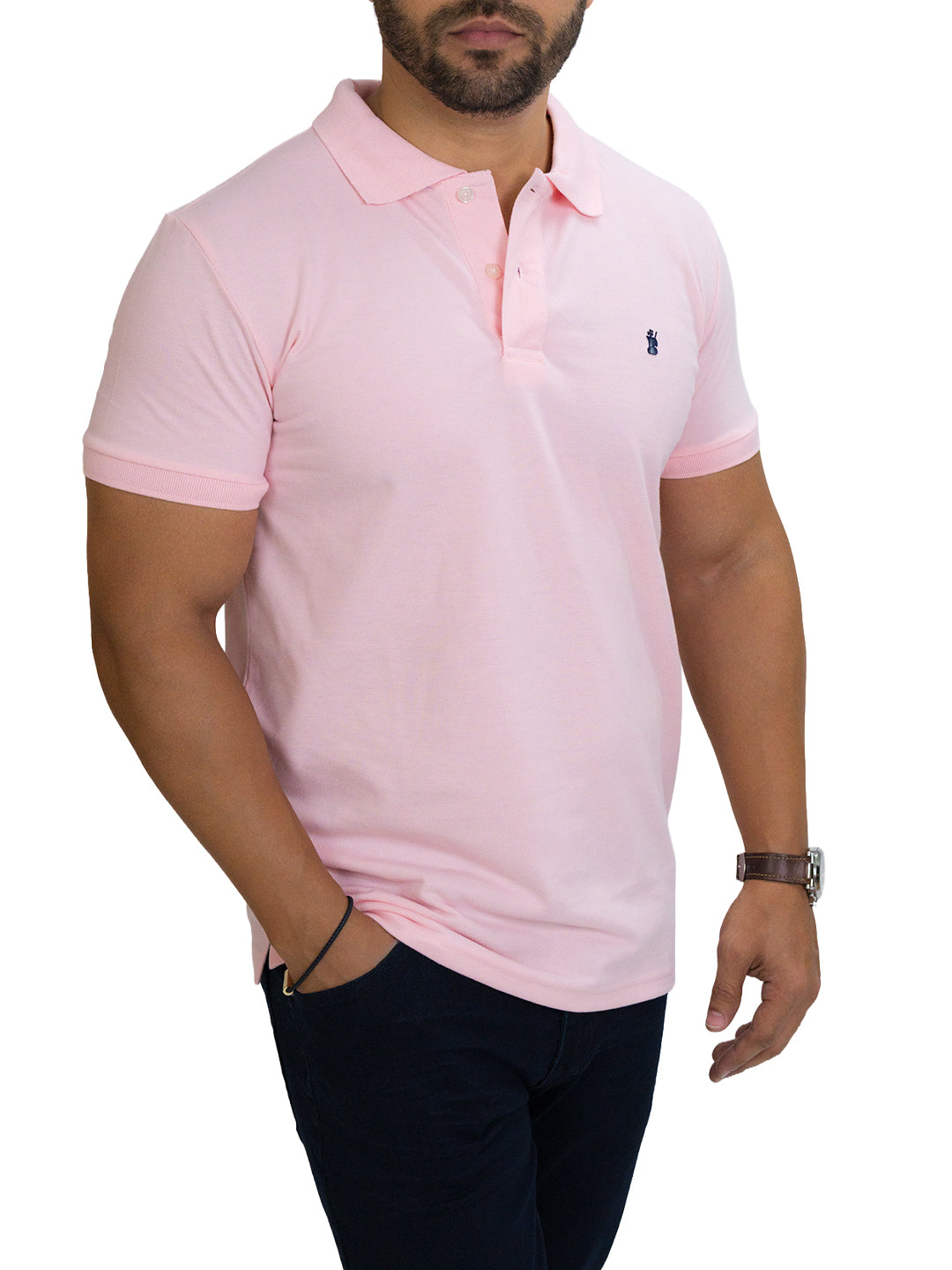 Poloshirt 1492 Mangas Cortas Liso Para Caballeros