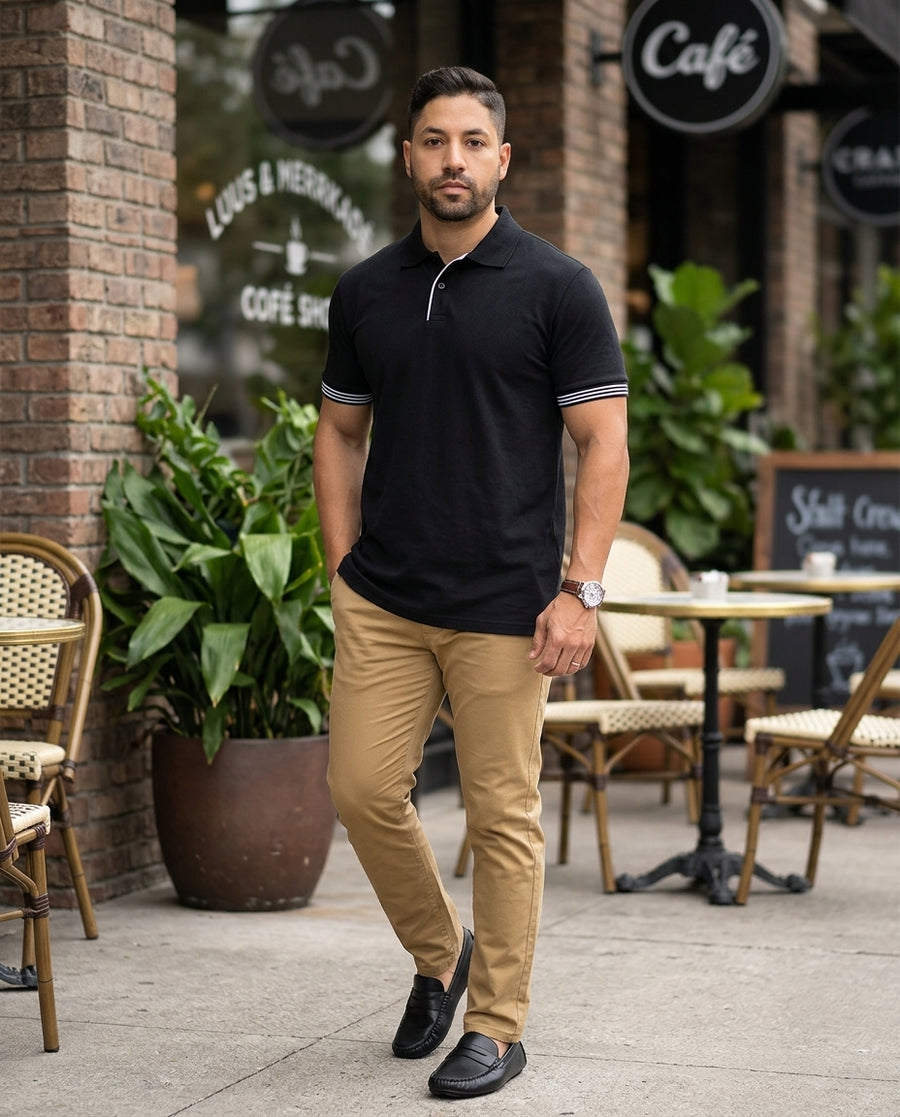 Poloshirt 1492 Mangas Cortas Liso Para Caballeros