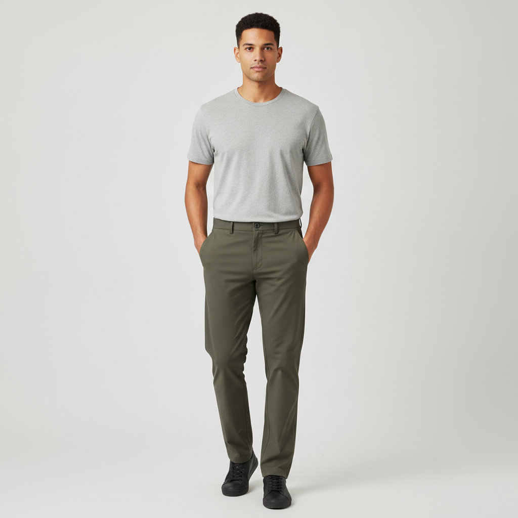 Pantalones Member Only Casual para Caballeros con modelo (AI)