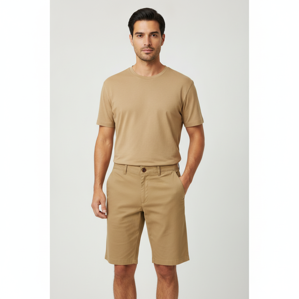 Pantalón Corto Bermudas 1492 ANT-577 para Caballeros con modelo (AI)
