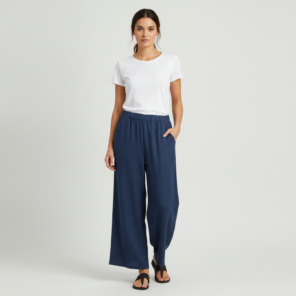 Pantalones Sofia S Liso para Damas con modelo (AI)