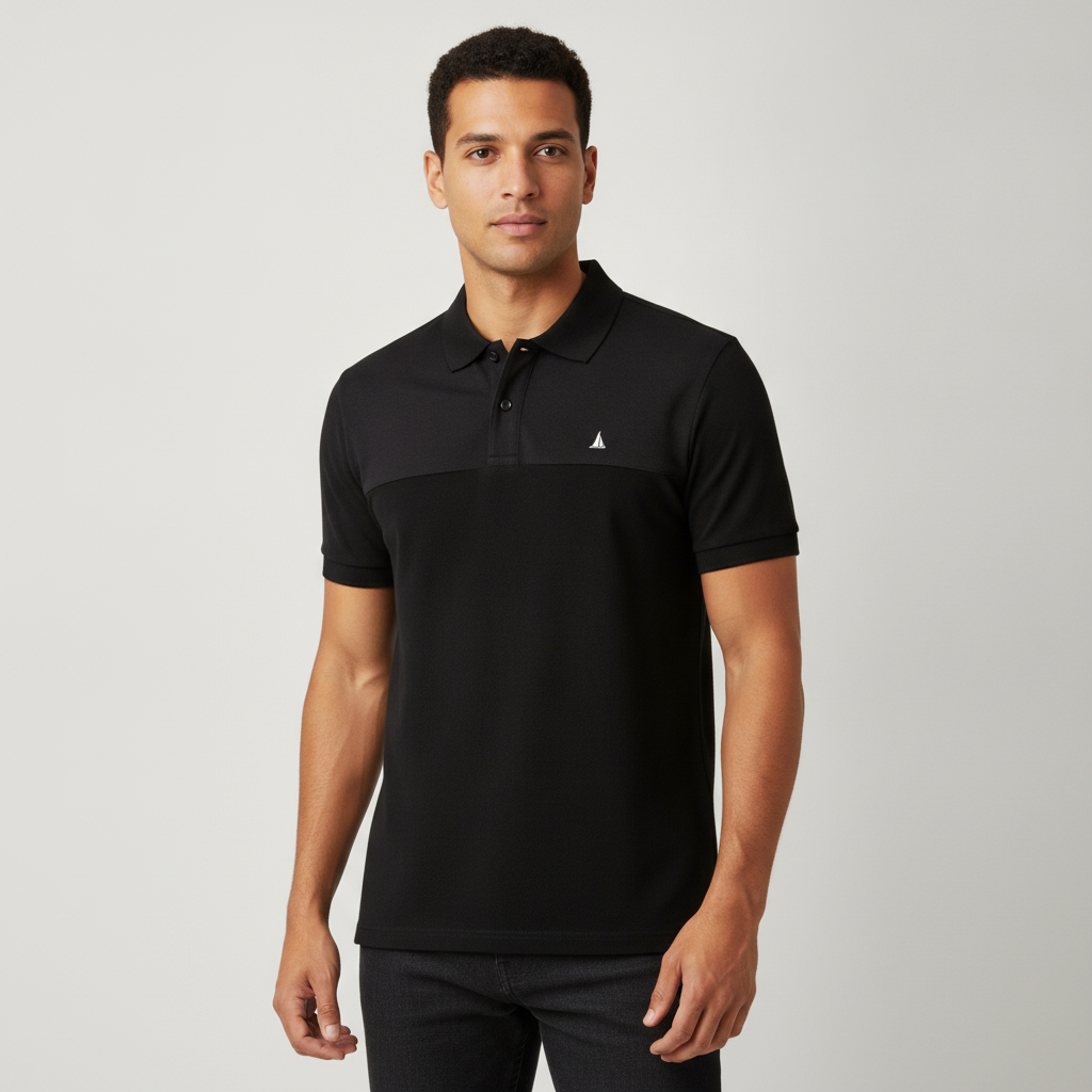 Poloshirt Regatta Mangas Cortas Liso para Caballeros con modelo (AI)