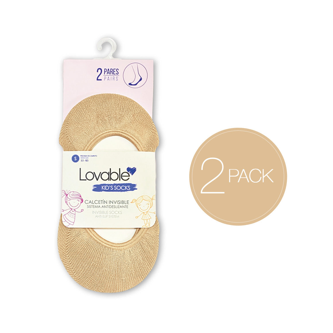 Medias Lovable 2 Piezas P/ Niñas by Lovable