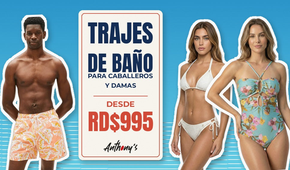 Trajes de baño para caballeros y damas desde RD$995