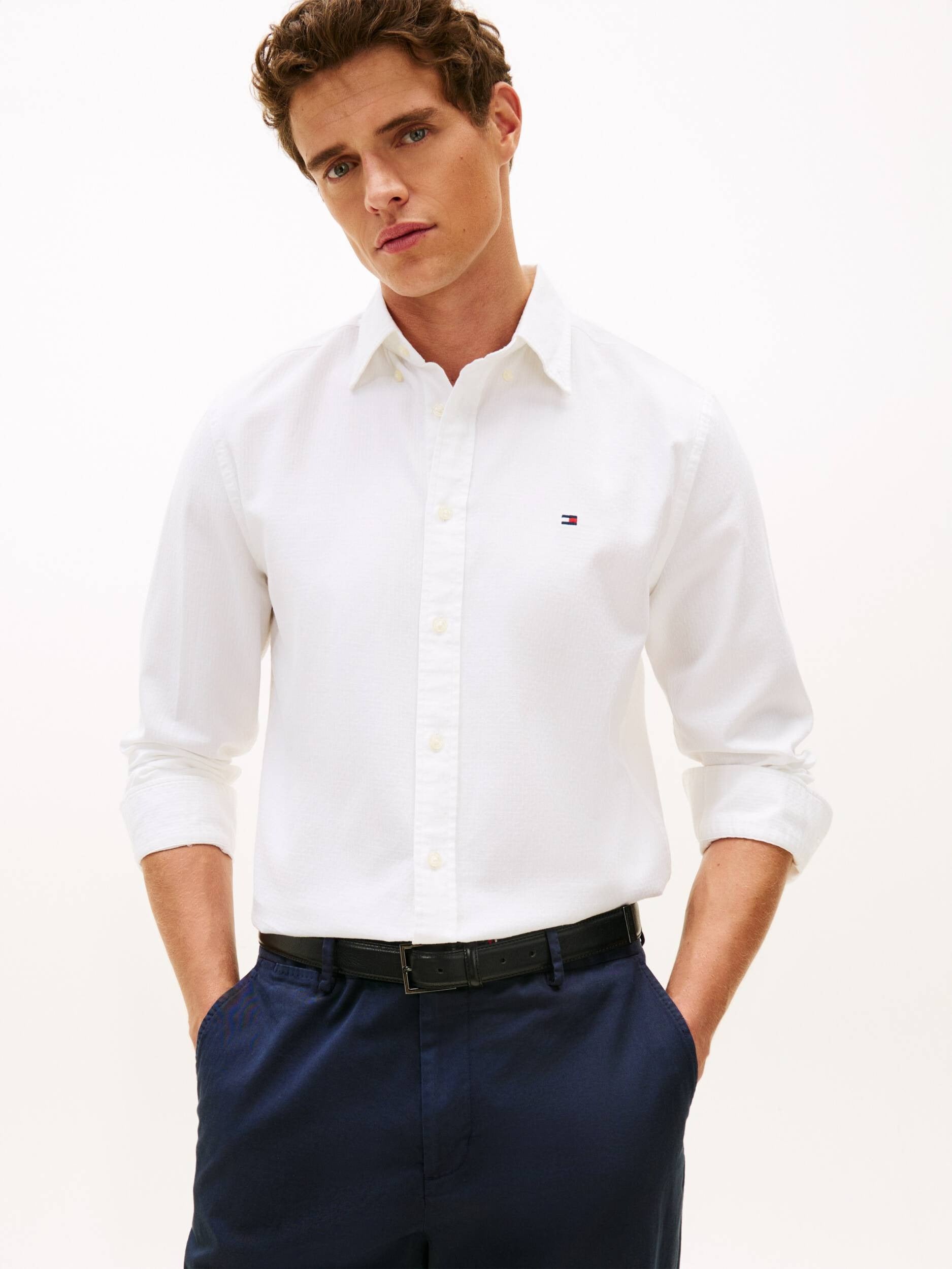 Camisa Tommy Hilfiger Mangas Largas Lisa para Caballeros