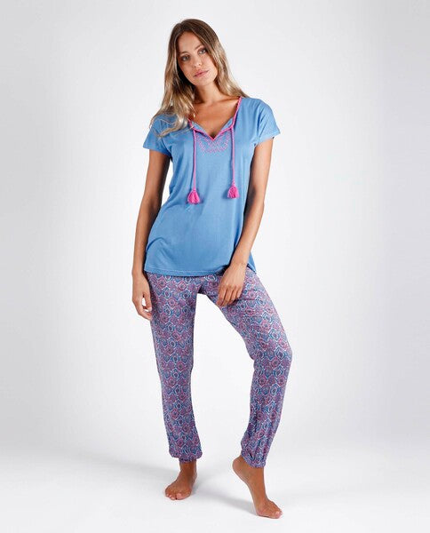 pijama-admas-mangas-corta-tribal-lisa-p-damas